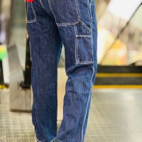 "Vintage Blue Denim Baggy Pants: Relaxed Fit for Casual Comfort"